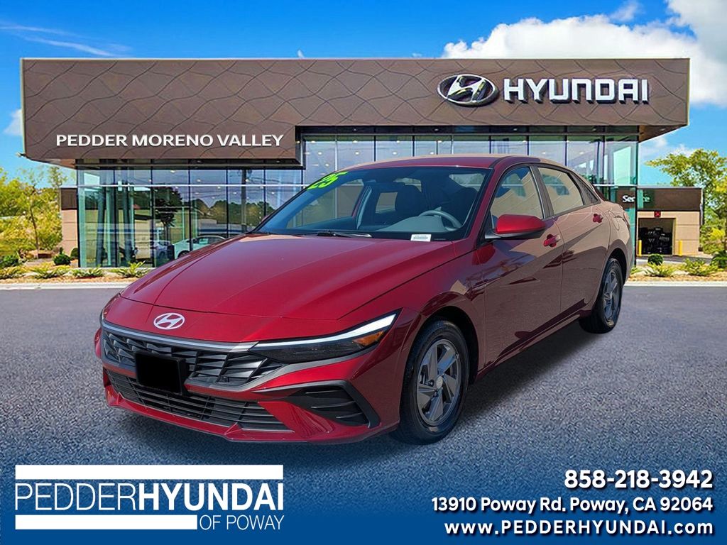 Ultimate Red 2025 Hyundai Elantra Sedan Front-Wheel Drive Continuously Variable Transmission