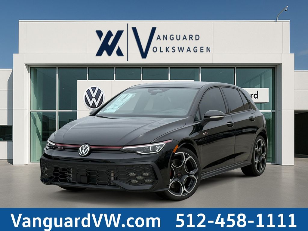 Mythos Black Metallic 2026 Volkswagen Golf GTI Hatchback Front-Wheel Drive 7-Speed Dual Clutch