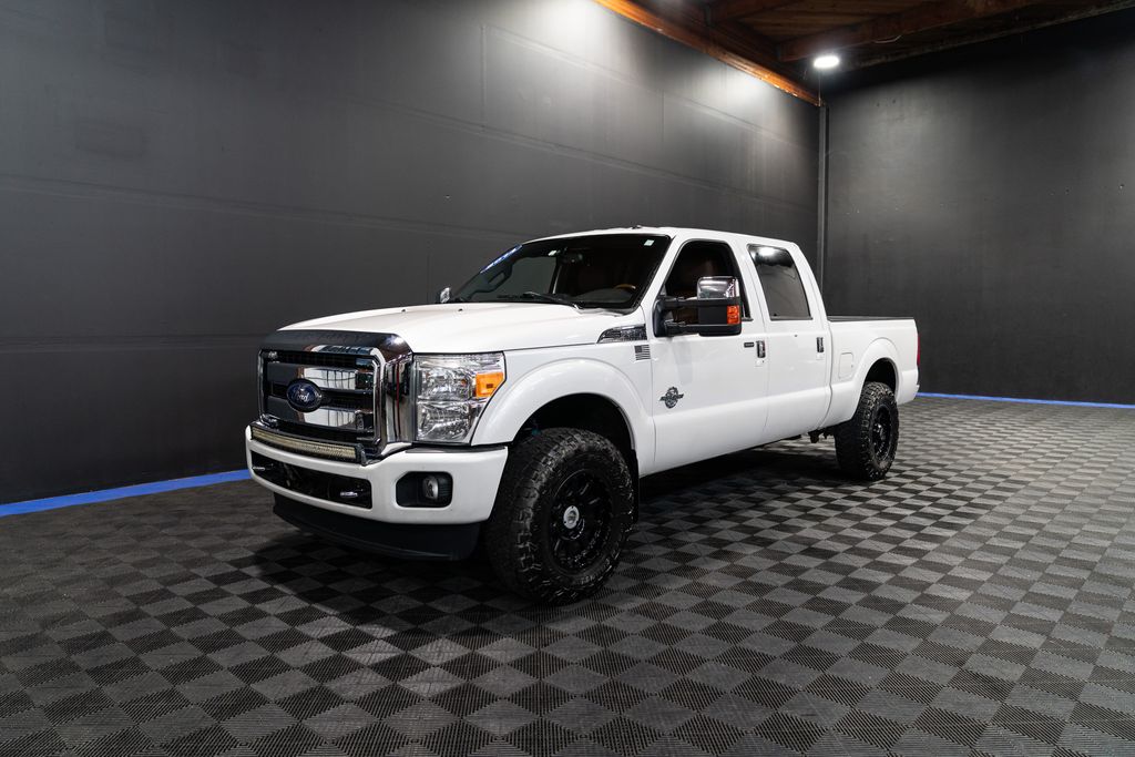 White Platinum Clearcoat Metallic 2016 Ford F-250 Super Duty Pickup Truck Four-Wheel Drive 6-Speed Automatic Overdrive