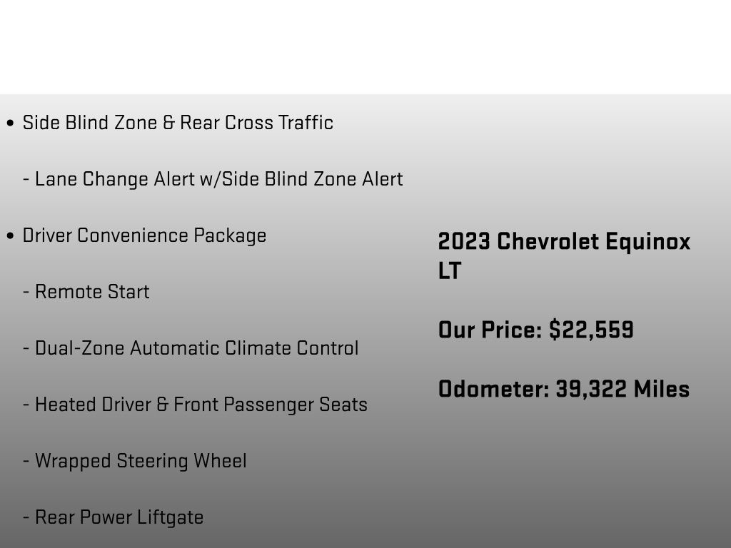 2023 Chevrolet Equinox LT Black at Klick Lewis Buick Chevrolet