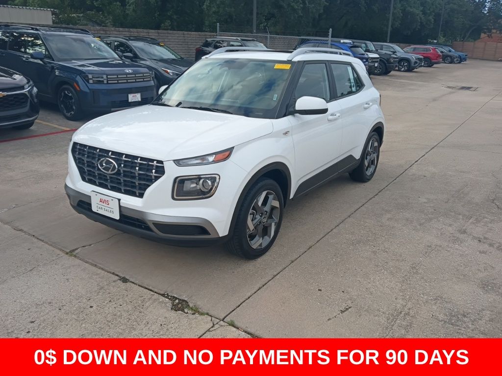 Lunar White 2025 Hyundai Venue SEL FWD SUV / Crossover Front-Wheel Drive Continuously Variable Transmission