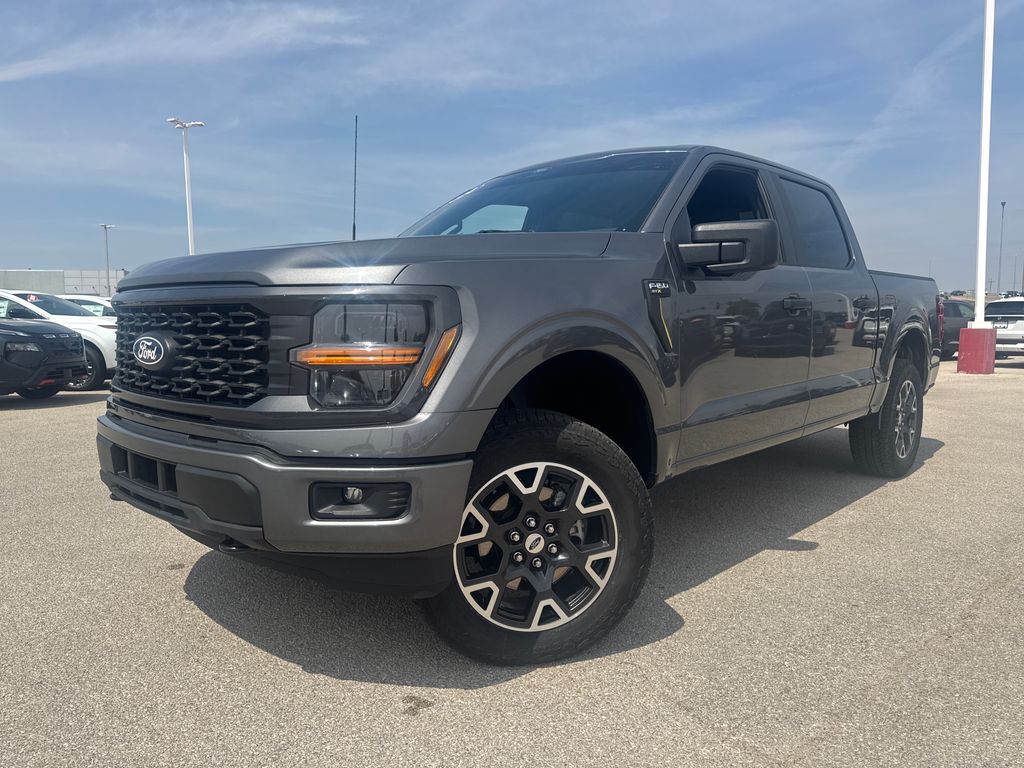 Gray Metallic 2024 Ford F-150 STX 4dr SuperCrew 4WD Pickup Truck Four-Wheel Drive Automatic