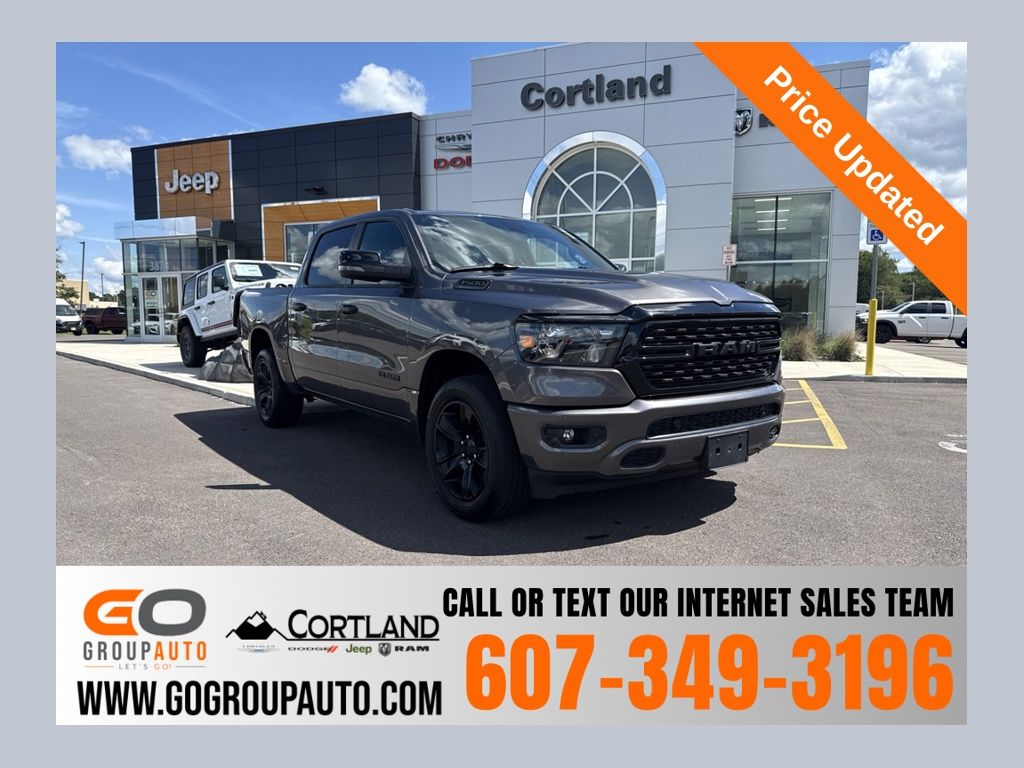 Gray (Granite Crystal Metallic Clearcoat) 2023 RAM 1500 Pickup Truck Four-Wheel Drive 8-Speed Automatic