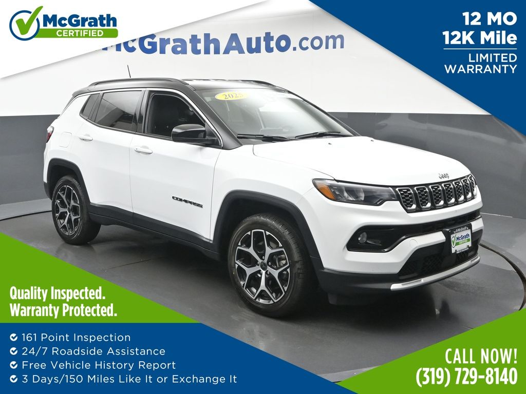 Bright White Clearcoat 2025 Jeep Compass SUV / Crossover Four-Wheel Drive 8-Speed Automatic
