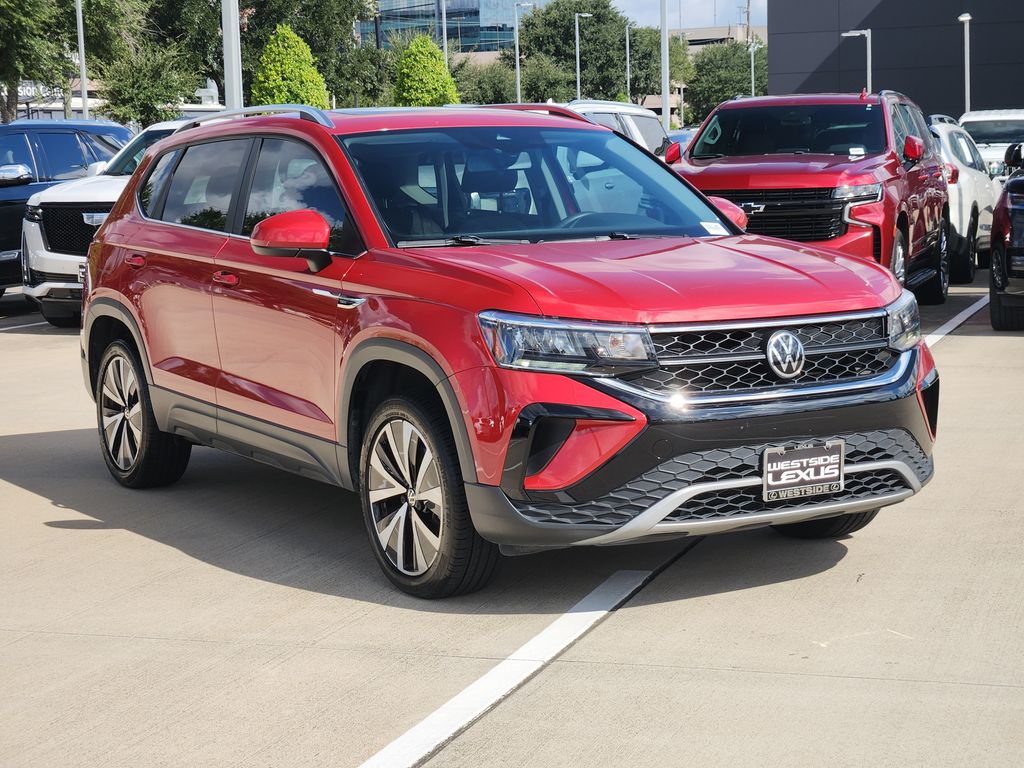 2022 Volkswagen Taos 1.5T SE Red at DeMontrond Mazda