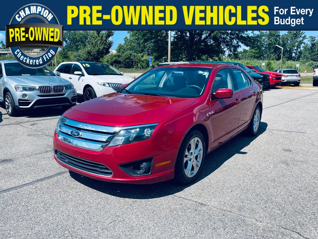Red Candy Metallic Tinted 2012 Ford Fusion Sedan Front-Wheel Drive 6-Speed Automatic