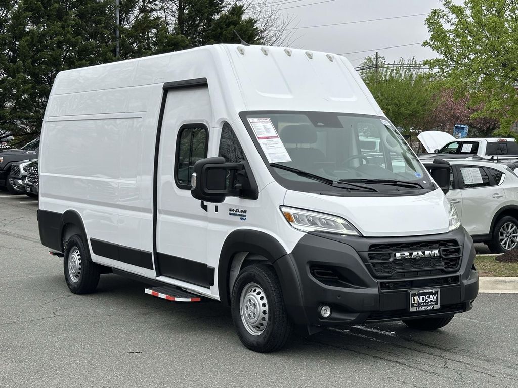 Bright White Clearcoat 2024 RAM ProMaster EV Delivery 159 Super High Roof Step Van FWD Van Front-Wheel Drive 1-Speed Automatic