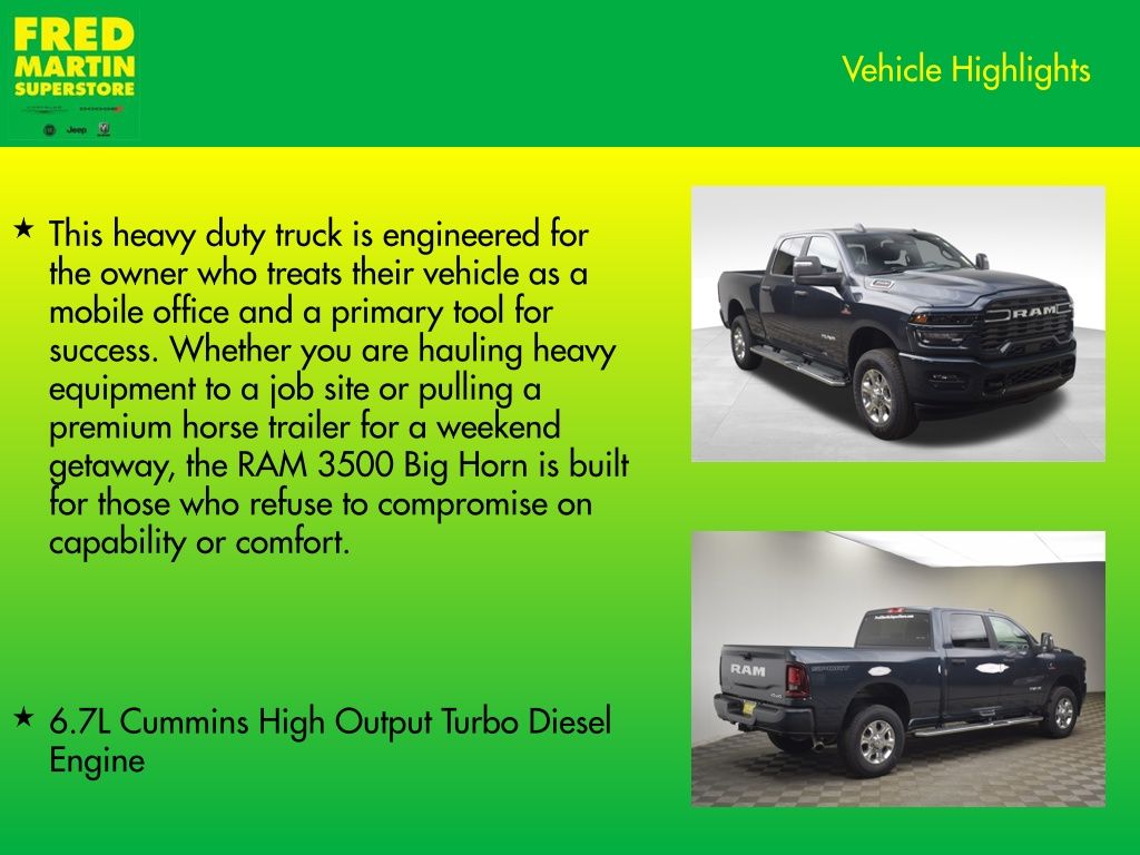 new 2026 Ram 3500 car, priced at $69,193