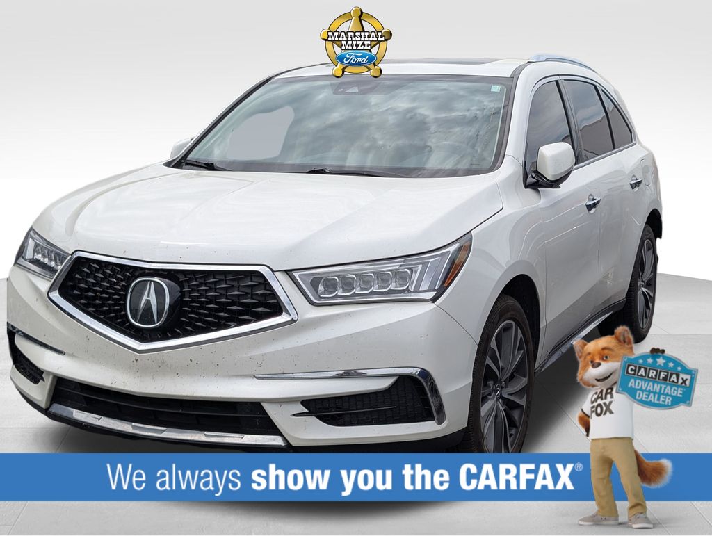 White 2019 Acura MDX SH-AWD with Technology Package SUV / Crossover All-Wheel Drive 9-Speed Automatic