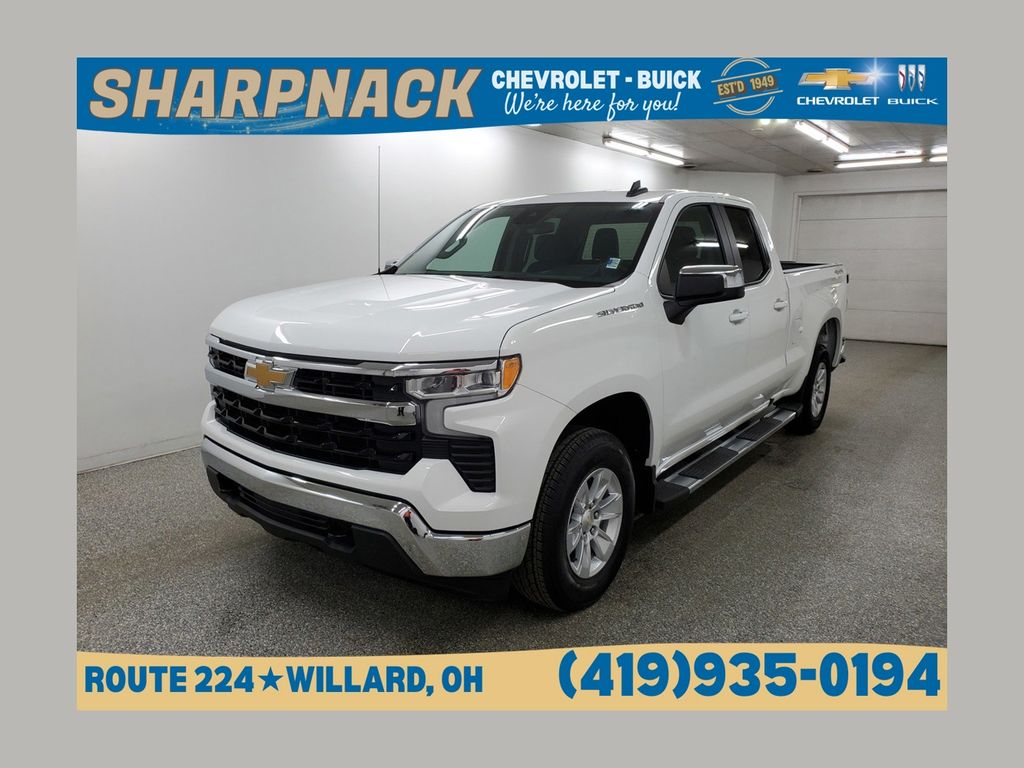 Summit White 2022 Chevrolet Silverado 1500 LT Double Cab 4WD Pickup Truck Four-Wheel Drive 8-Speed Automatic