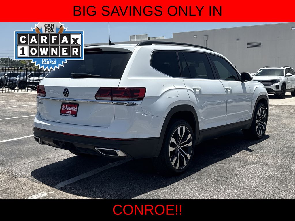 2022 Volkswagen Atlas 3.6L V6 SE w/Technology White at DeMontrond Mazda