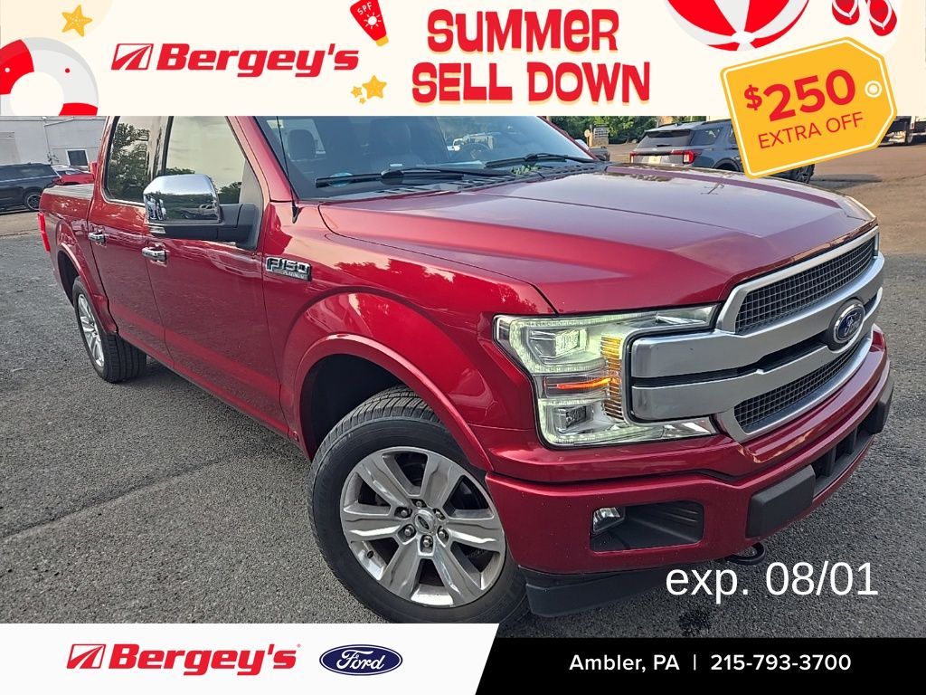 Ruby Red Metallic 2018 Ford F-150 Pickup Truck Four-Wheel Drive Automatic