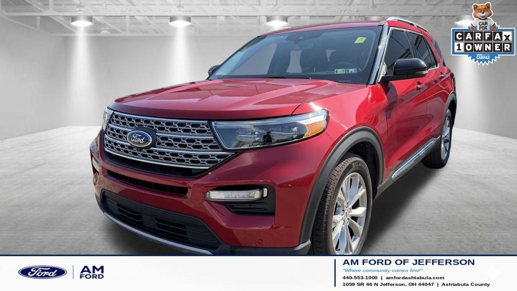 Red Metallic 2024 Ford Explorer Limited AWD SUV / Crossover All-Wheel Drive Automatic