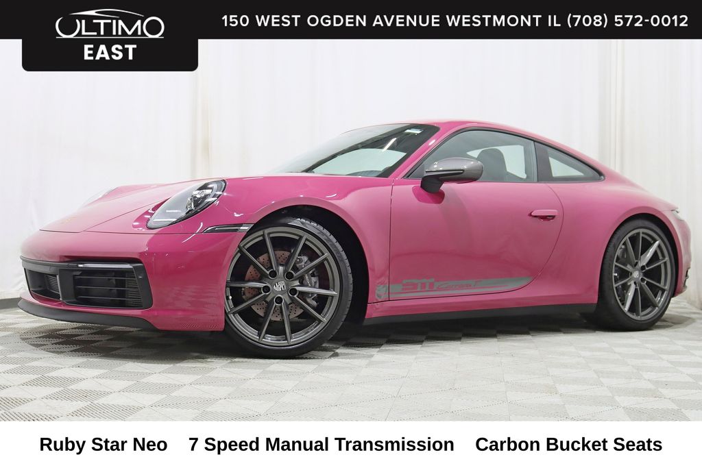 Red (Ruby Star Neo) 2024 Porsche 911 Coupe Rear-Wheel Drive 7-Speed Manual
