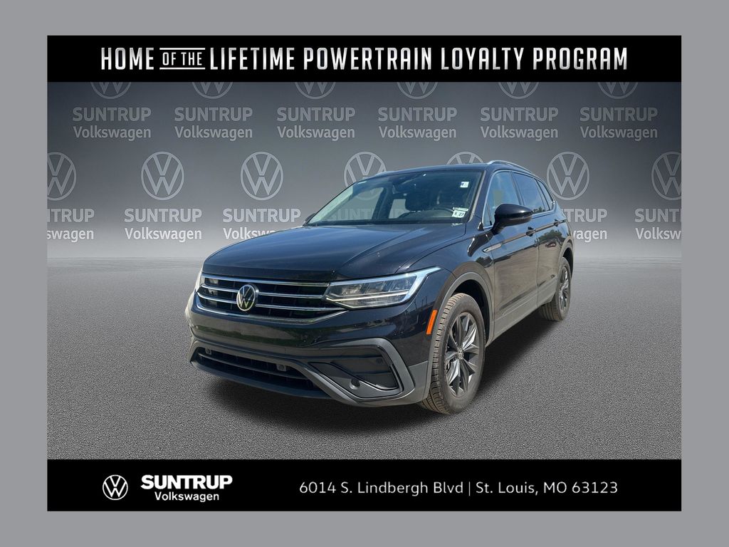 Deep Black 2022 Volkswagen Tiguan SE 4Motion SUV / Crossover All-Wheel Drive 8-Speed Automatic