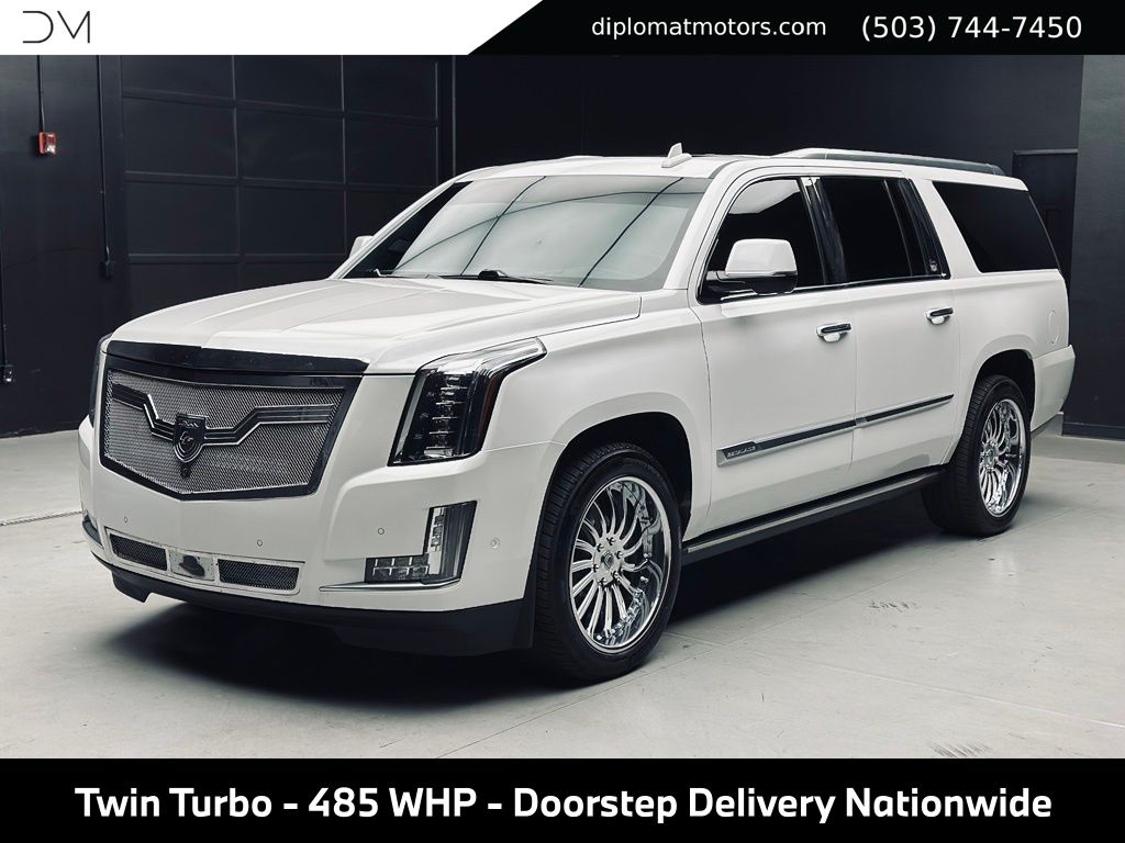Crystal White Tricoat 2017 Cadillac Escalade ESV SUV / Crossover Four-Wheel Drive 8-Speed Automatic