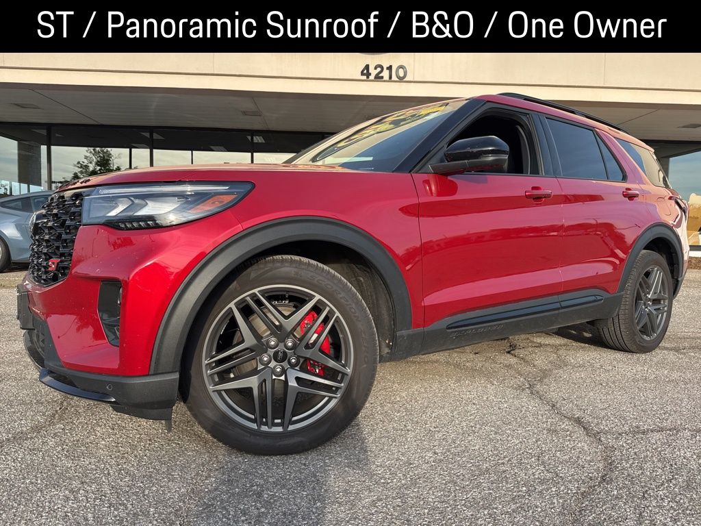 Rapid Red Metallic Tinted Clearcoat 2025 Ford Explorer ST AWD SUV / Crossover All-Wheel Drive Automatic