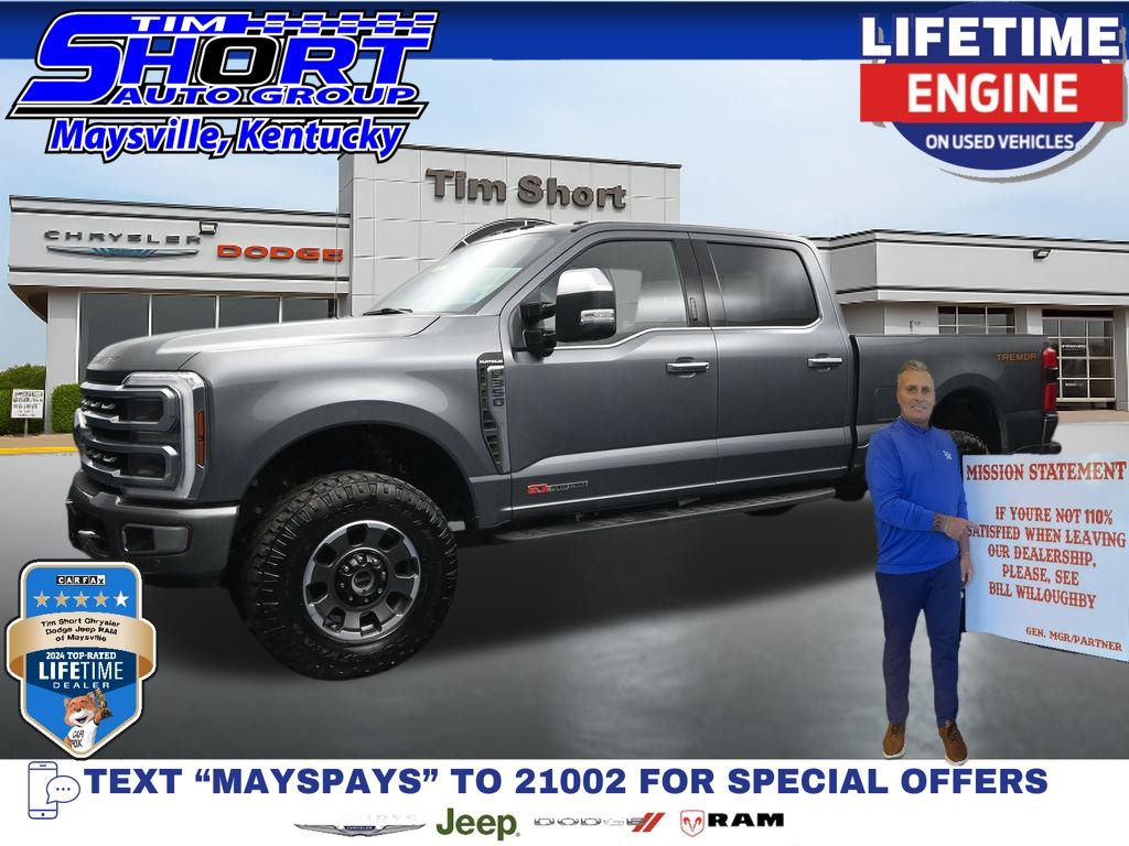 Iconic Silver Metallic 2024 Ford F-350 Super Duty Pickup Truck Four-Wheel Drive Automatic