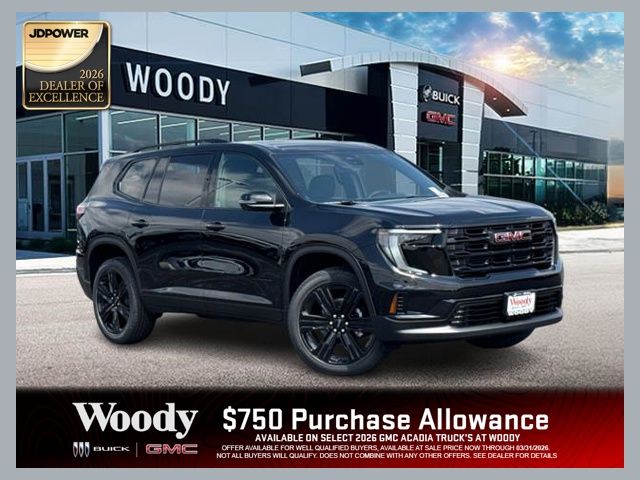 Black (Ebony Twilight Metallic) 2026 GMC Acadia SUV / Crossover Four-Wheel Drive 8-Speed Automatic