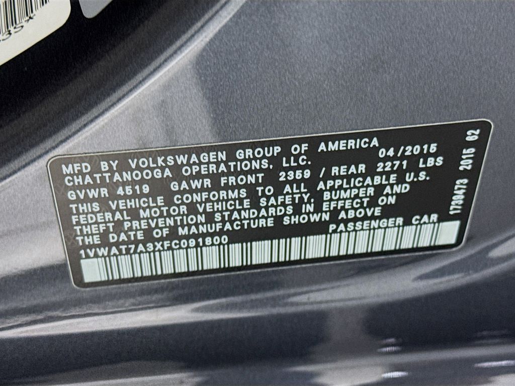 Used Car 2015 Volkswagen Passat  1.8t Limited Edition For Sale Under $10,000 In Austin, Texas