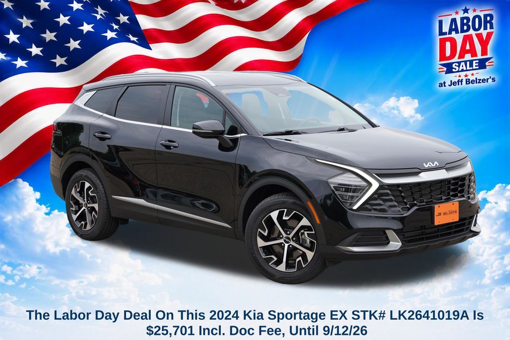 Ebony Black 2024 Kia Sportage SUV / Crossover All-Wheel Drive 8-Speed Automatic