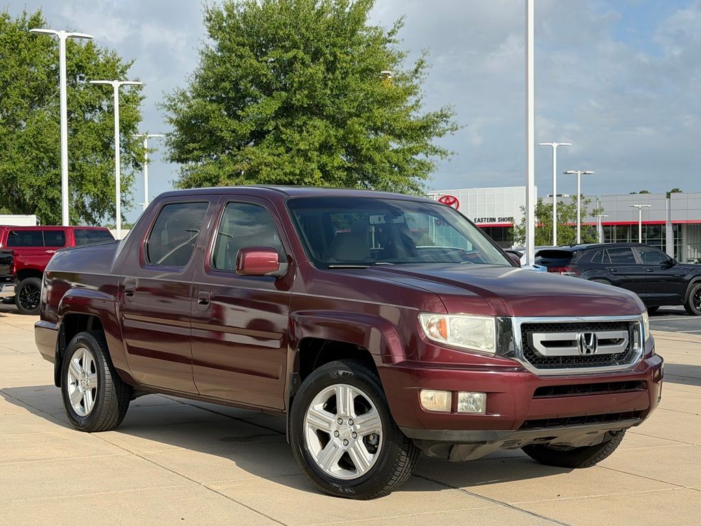 Dark Cherry Pearl 2009 Honda Ridgeline Pickup Truck Four-Wheel Drive 5-Speed Automatic