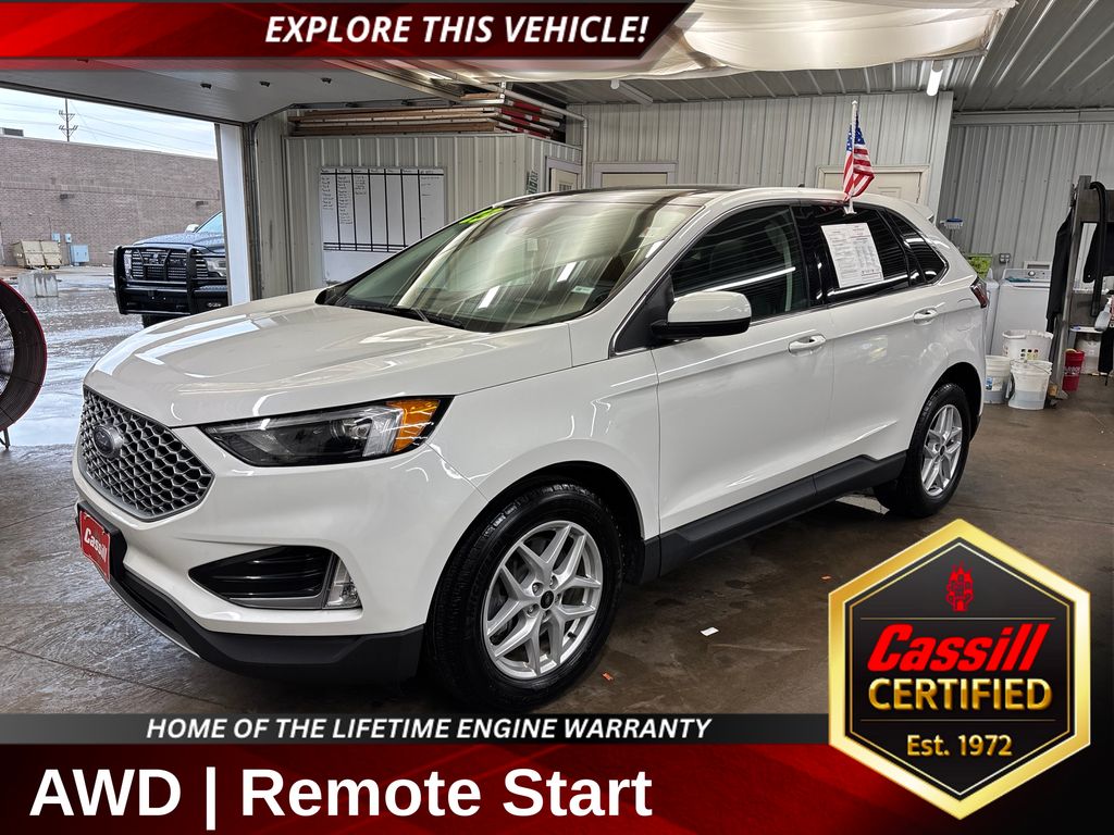 White Metallic 2023 Ford Edge SEL AWD SUV / Crossover All-Wheel Drive 8-Speed Automatic