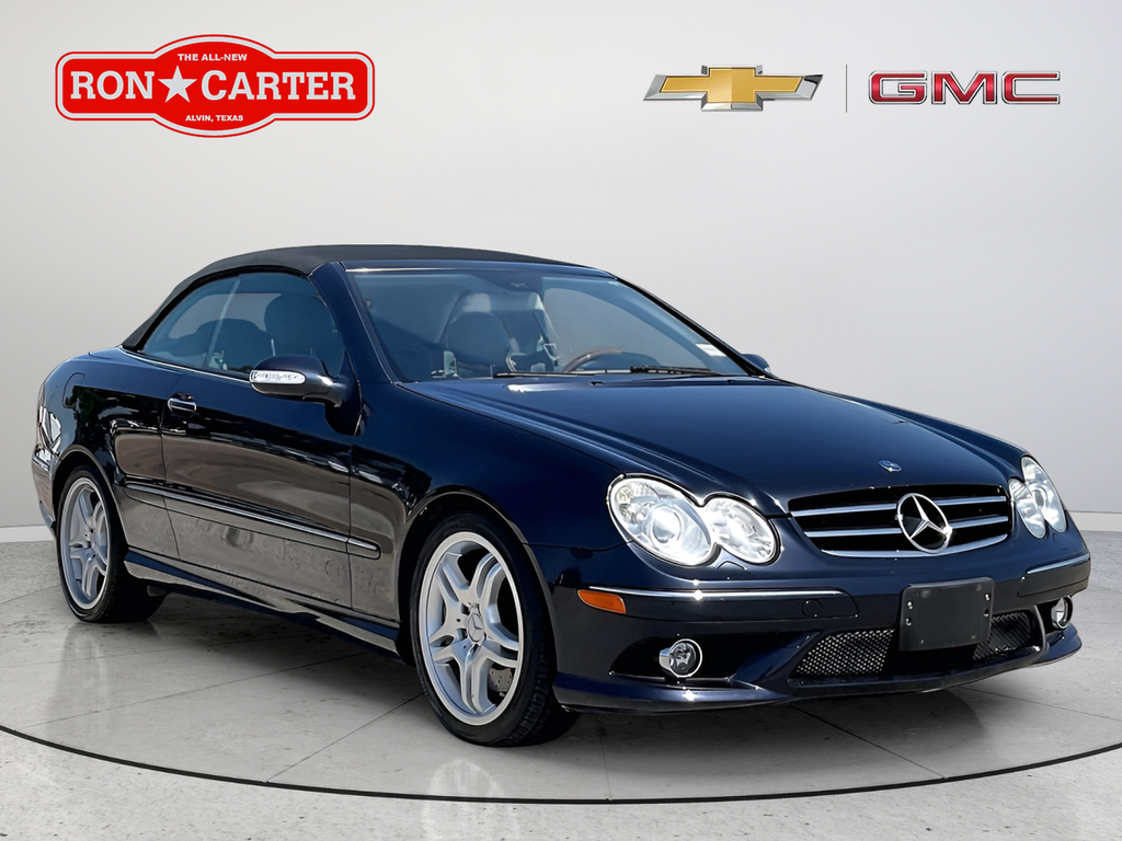 Blue 2009 Mercedes-Benz CLK Convertible Rear-Wheel Drive 7-Speed Automatic