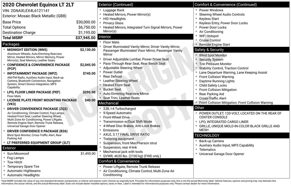 2020 Chevrolet Equinox LT 2.0T's photo