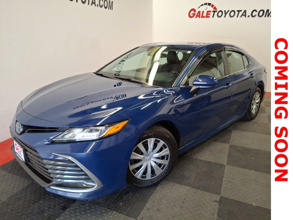Blue 2023 Toyota Camry Hybrid LE FWD Sedan Front-Wheel Drive Continuously Variable Transmission