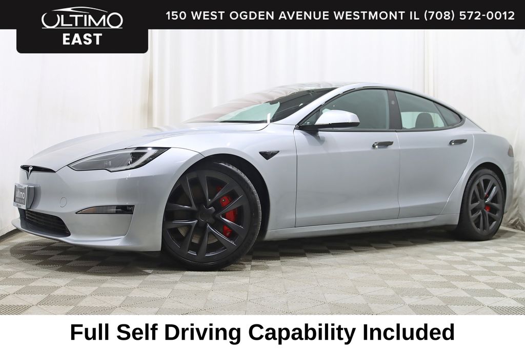 Lunar Silver 2025 Tesla Model S Plaid AWD Sedan All-Wheel Drive 1-Speed Automatic