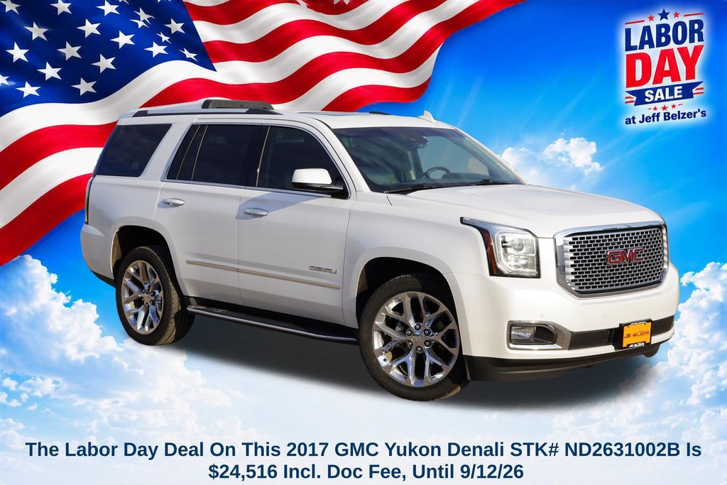 White Frost Tricoat 2017 GMC Yukon SUV / Crossover Four-Wheel Drive 8-Speed Automatic Overdrive