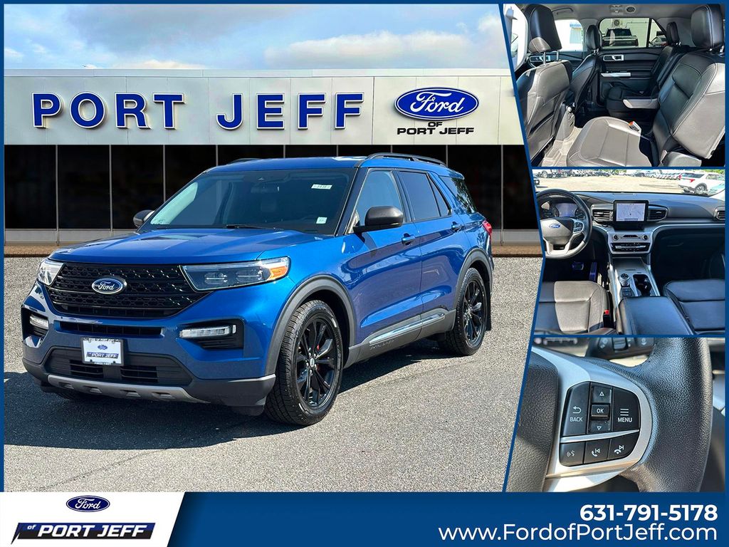 Blue Metallic 2022 Ford Explorer SUV / Crossover All-Wheel Drive Automatic