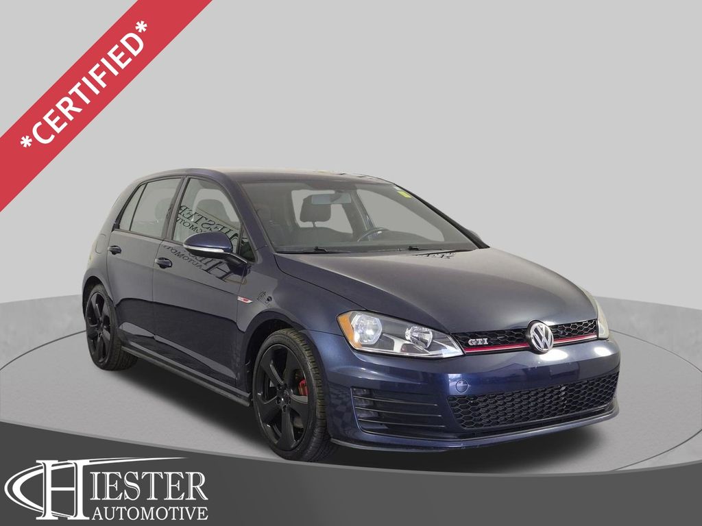 Night Blue 2017 Volkswagen Golf GTI Hatchback Front-Wheel Drive 6-Speed Dual Clutch