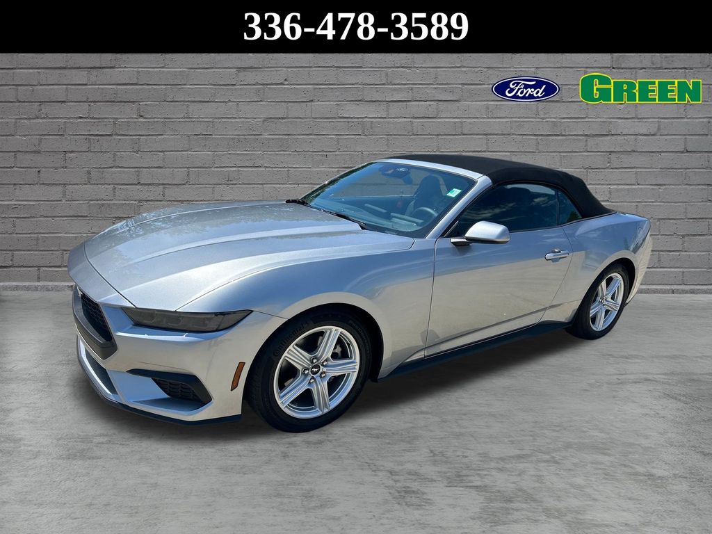 Iconic Silver Metallic 2026 Ford Mustang Convertible Rear-Wheel Drive Automatic