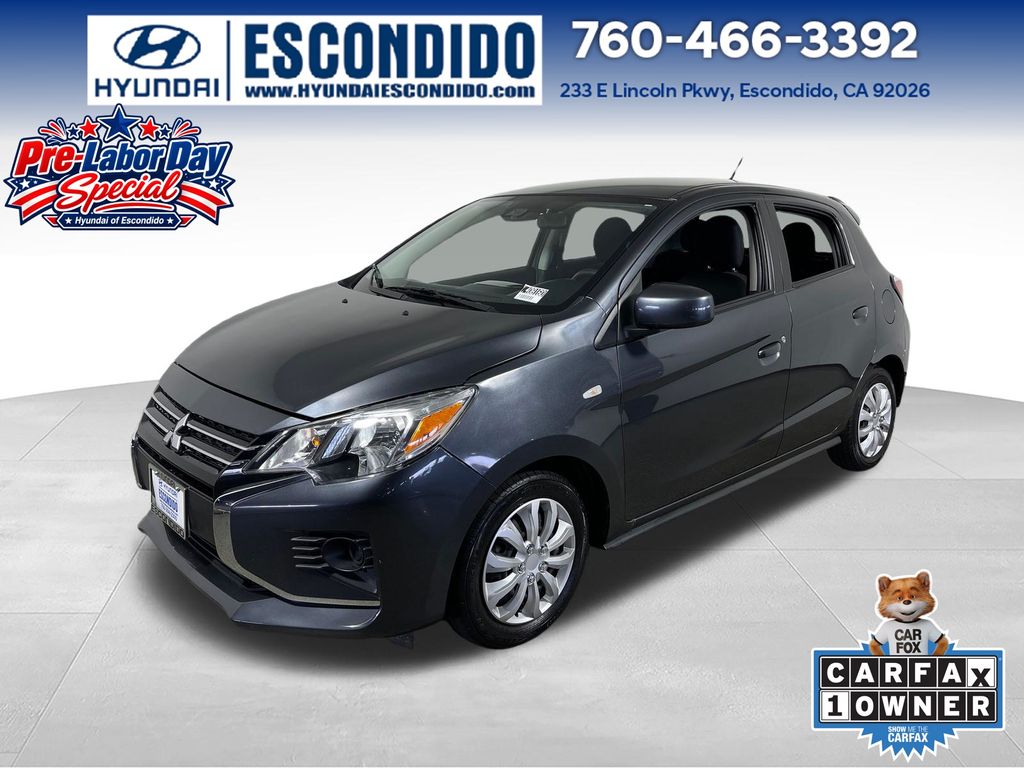 Black 2024 Mitsubishi Mirage Hatchback Front-Wheel Drive Automatic
