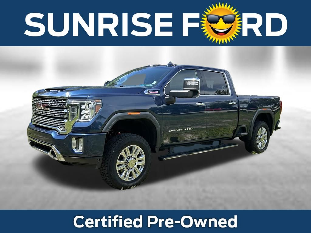 Pacific Blue Metallic 2021 GMC Sierra 2500HD Pickup Truck Four-Wheel Drive Automatic