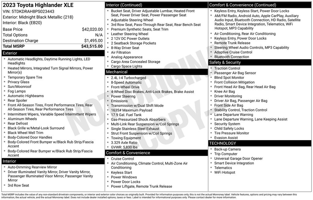 Used 2023 Toyota Highlander SUV