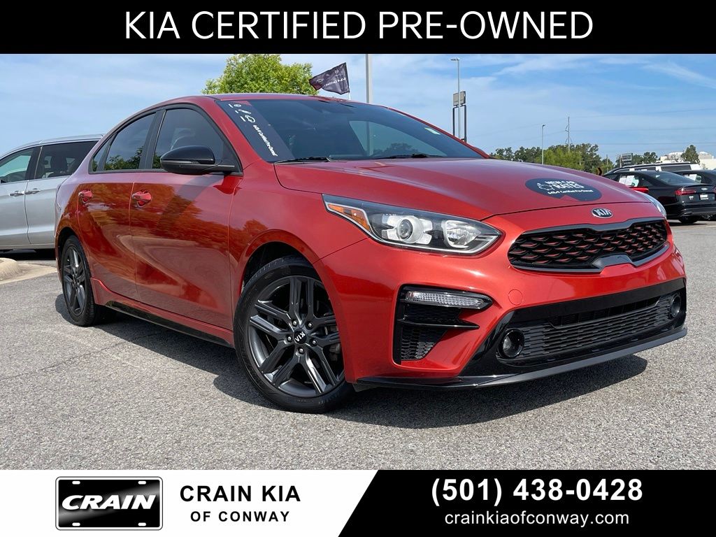 Fire Orange 2021 Kia Forte Sedan Front-Wheel Drive Continuously Variable Transmission