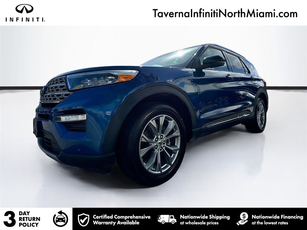 Blue Metallic 2021 Ford Explorer SUV / Crossover All-Wheel Drive Automatic