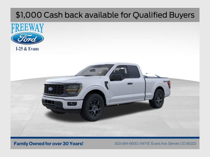 Oxford White 2026 Ford F-150 STX SuperCab LB 4WD Pickup Truck Four-Wheel Drive Automatic