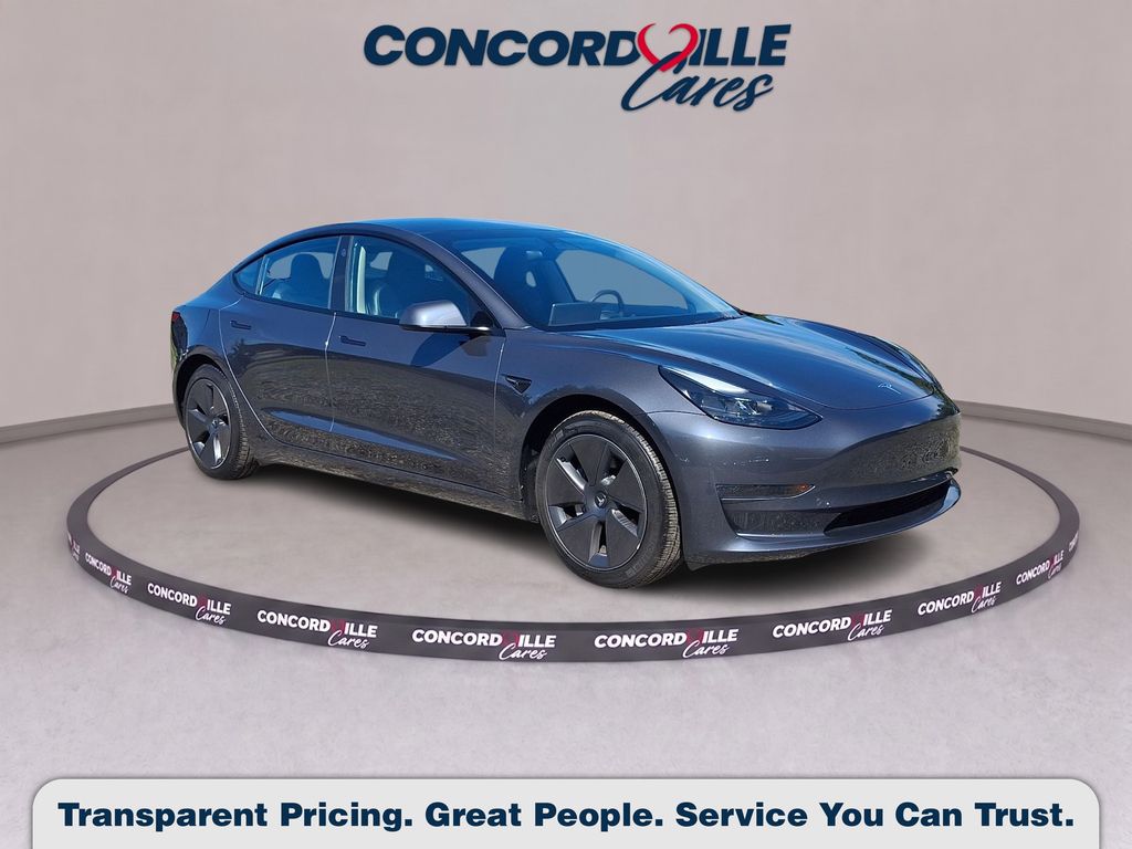 Gray 2023 Tesla Model 3 Sedan Rear-Wheel Drive 1-Speed Automatic