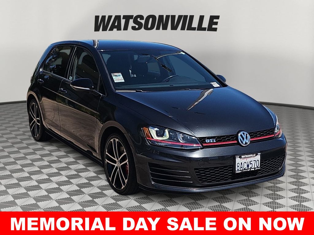 Carbon Steel Gray Metallic 2017 Volkswagen Golf GTI 2.0T Sport 4-Door FWD Hatchback Front-Wheel Drive 6-Speed Dual Clutch