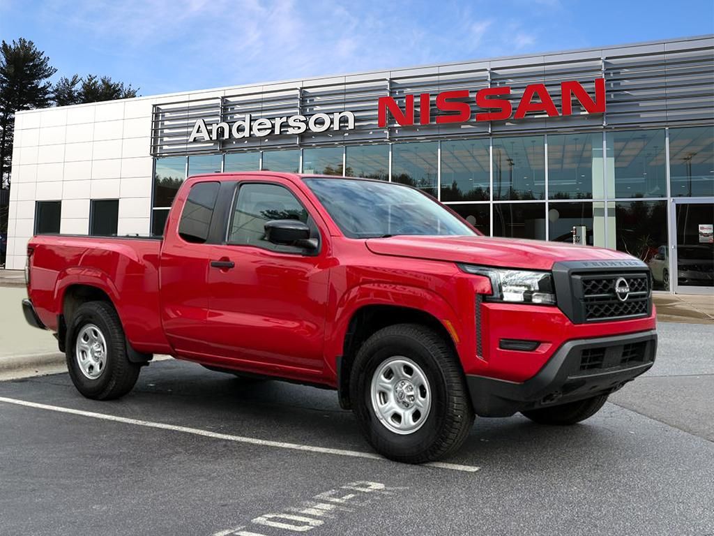 Red Alert 2022 Nissan Frontier S King Cab 4WD Pickup Truck Four-Wheel Drive 9-Speed Automatic