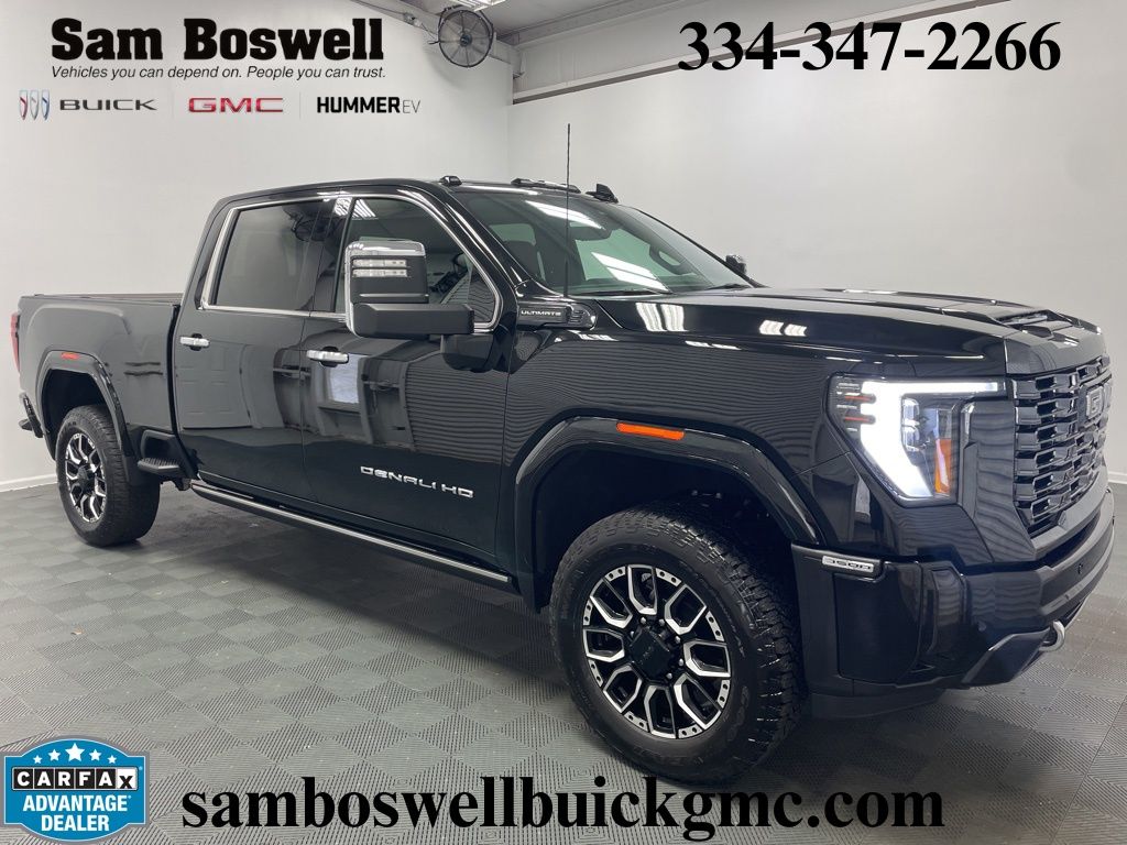 Onyx Black 2024 GMC Sierra 3500HD Denali Ultimate Crew Cab 4WD Pickup Truck Four-Wheel Drive Automatic