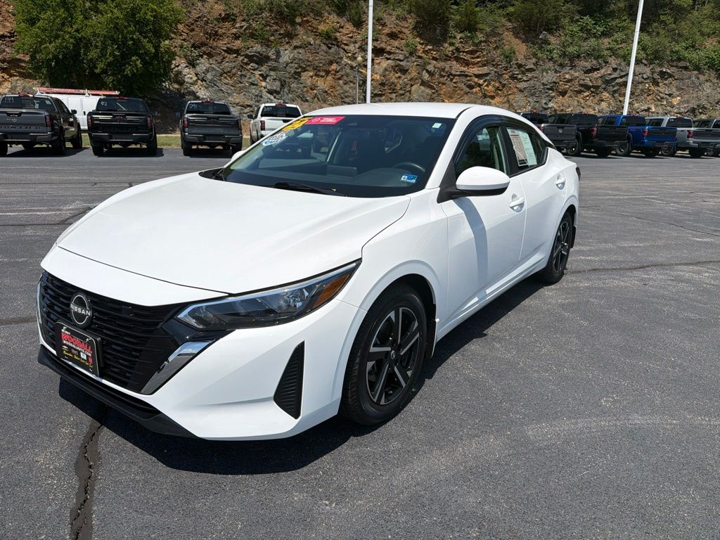 White (Fresh Powder) 2024 Nissan Sentra SV FWD Sedan Front-Wheel Drive Continuously Variable Transmission
