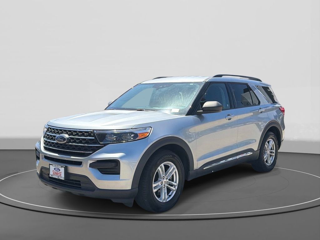 Iconic Silver Metallic 2023 Ford Explorer SUV / Crossover Rear-Wheel Drive Automatic