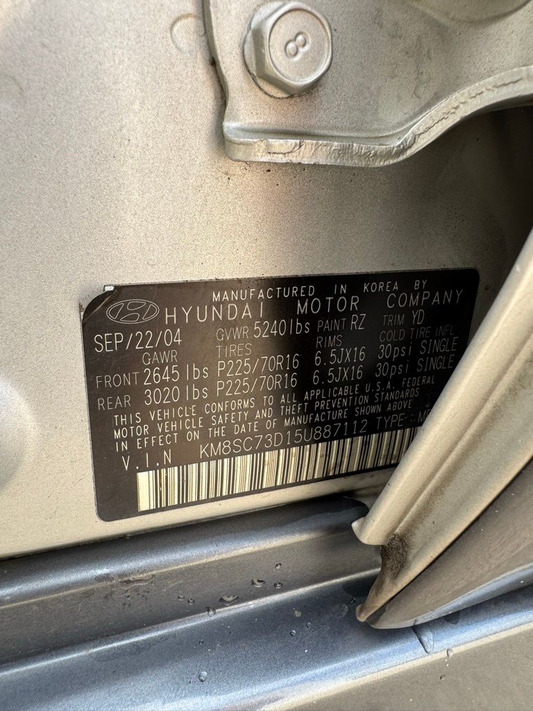 Used Car 2005 Hyundai Santa Fe  Gls For Sale Under $10,000 In Georgetown, Texas