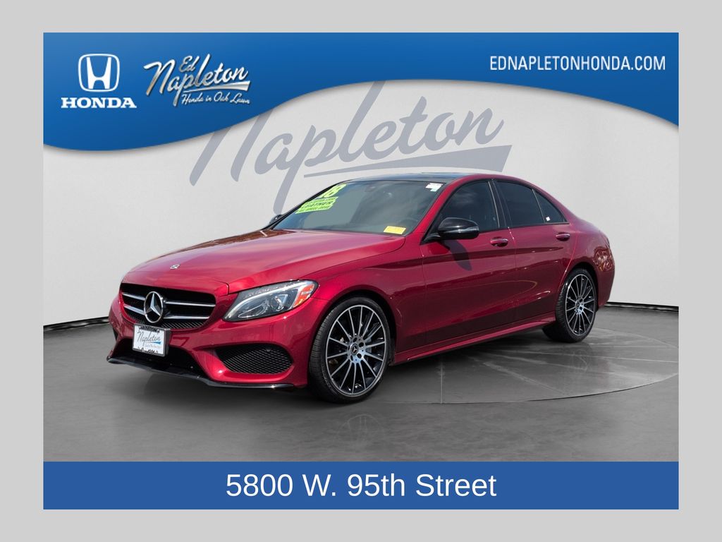 designo Cardinal Red Metallic 2018 Mercedes-Benz C-Class C 300 Sedan RWD Sedan Rear-Wheel Drive 9-Speed Automatic