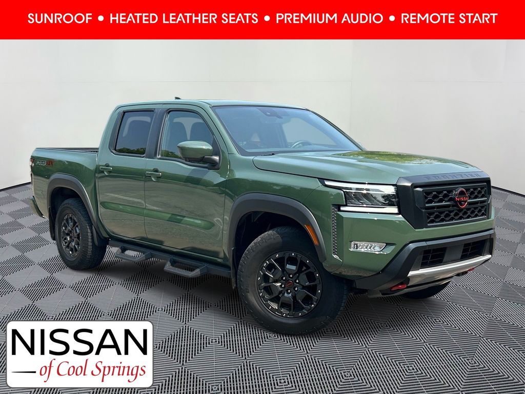 Green Metallic 2024 Nissan Frontier Pickup Truck Four-Wheel Drive 9-Speed Automatic Overdrive